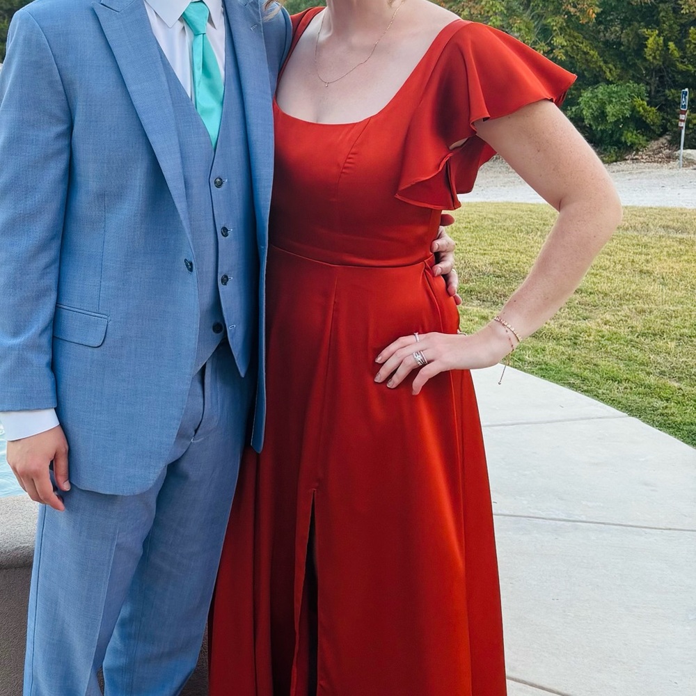 WORN ONCE! Paprika Wedding guest Gown - Picture 2 of 14
